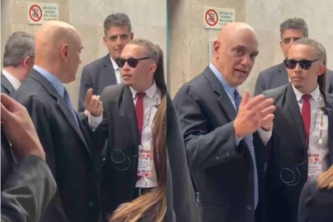 Alexandre de Moraes posa ao lado do humorista Mizael Silva, que se apresenta como "advogado de Xandão", durante evento do STF com influenciadores - (crédito: Material cedido ao Correio) Alexandre de Moraes posa ao lado do humorista Mizael Silva, que se apresenta como "advogado de Xandão", durante evento do STF com influenciadores - (crédito: Material cedido ao Correio)