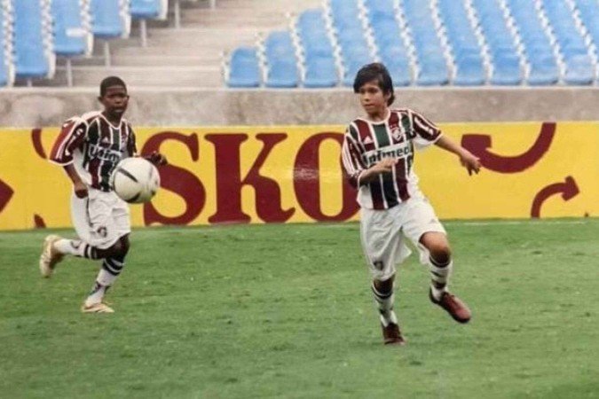 Igor Rabello na época em que defendia as cores do Fluminense, na base -  (crédito: Foto: Arquivo Pessoal)