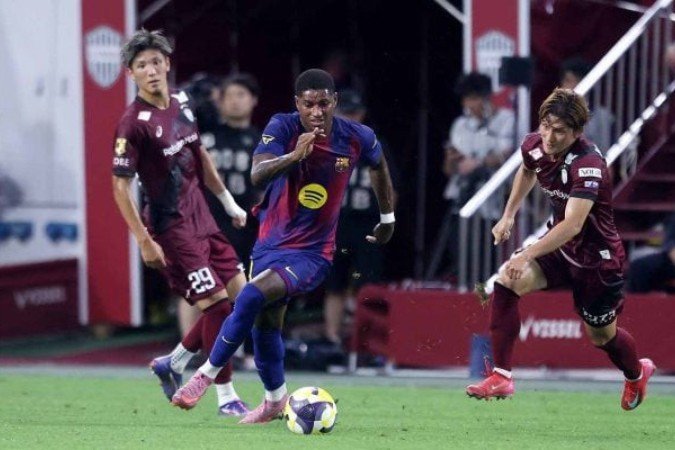 Marcus Rashford em ação com a camisa do Barcelona - (crédito: Foto: Paul Miller/Getty Images) Marcus Rashford em ação com a camisa do Barcelona - (crédito: Foto: Paul Miller/Getty Images)