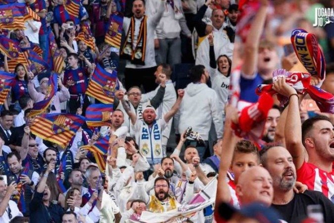 Campeonato Espanhol promete muita emoção na temporada 2025/26 -  (crédito: Fotos: Divulgação/Barcelona FC / Real Madrid / Atletico de Madrid)