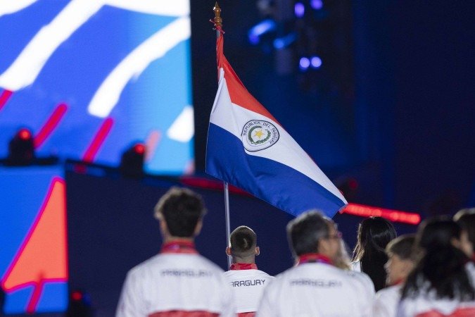 Além do destaque no desfile das delegações, cerimônia de abertura reservou uma série de homenagens ao símbolo do país - (crédito: Luis Zavala/PanAm Sports) Além do destaque no desfile das delegações, cerimônia de abertura reservou uma série de homenagens ao símbolo do país - (crédito: Luis Zavala/PanAm Sports)