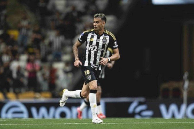 Jogador deu uma passe de futevôlei que decretou a vitória do Galo - (crédito: Foto: Pedro Souza / Atlético) Jogador deu uma passe de futevôlei que decretou a vitória do Galo - (crédito: Foto: Pedro Souza / Atlético)