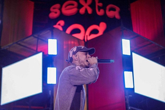 Rapper Teto em apresentação em Brasília - (crédito: João Pedro Carvalho) Rapper Teto em apresentação em Brasília - (crédito: João Pedro Carvalho)