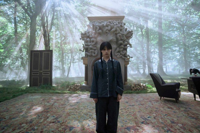 Imagem da parte 2 da segunda temporada de Wandinha. -  (crédito:  Bernard Walsh/Netflix)