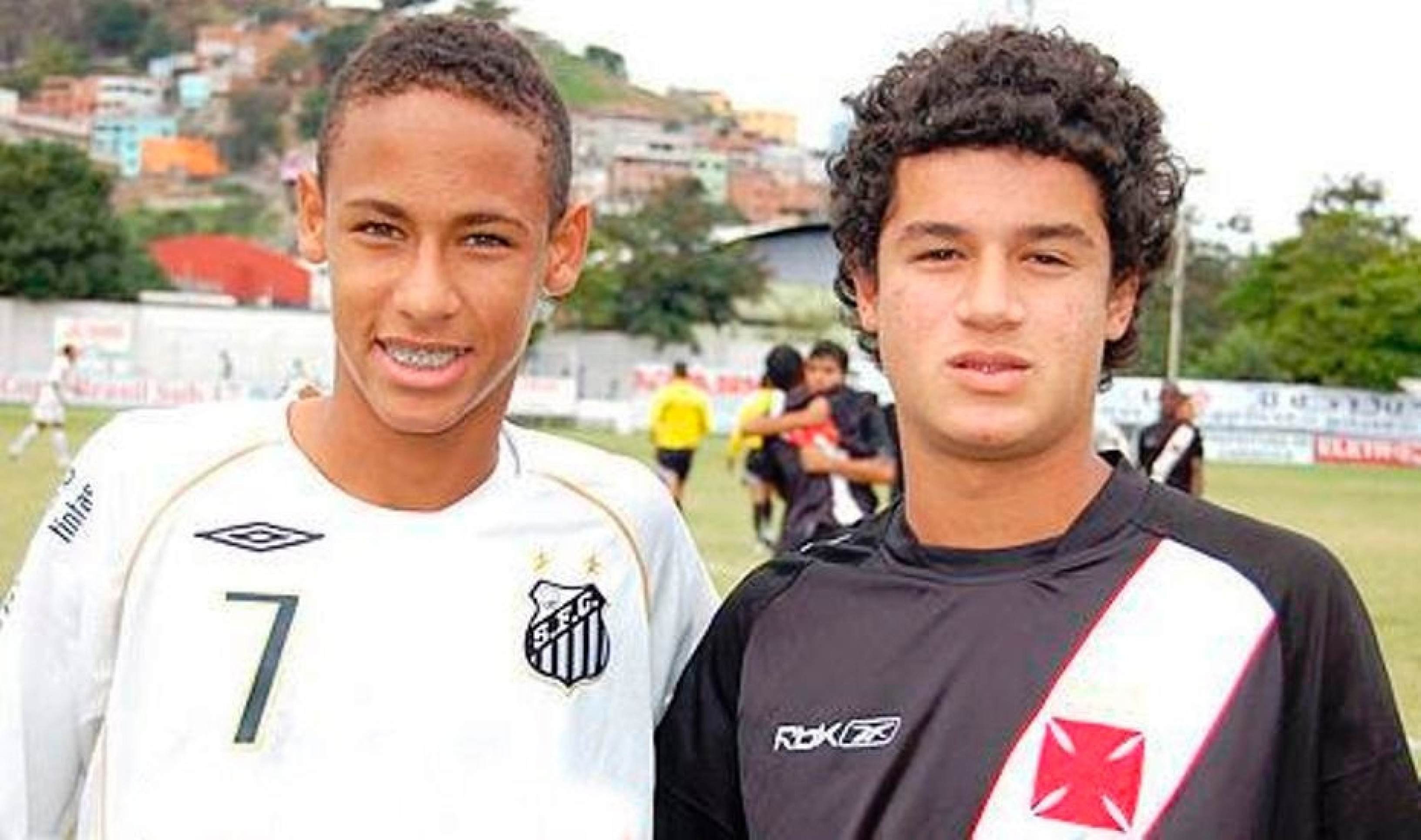 Neymar e Philippe Coutinho antes da final da primeira edição da final da Copa do Brasil Sub-17, em 2008, no Espírito Santo