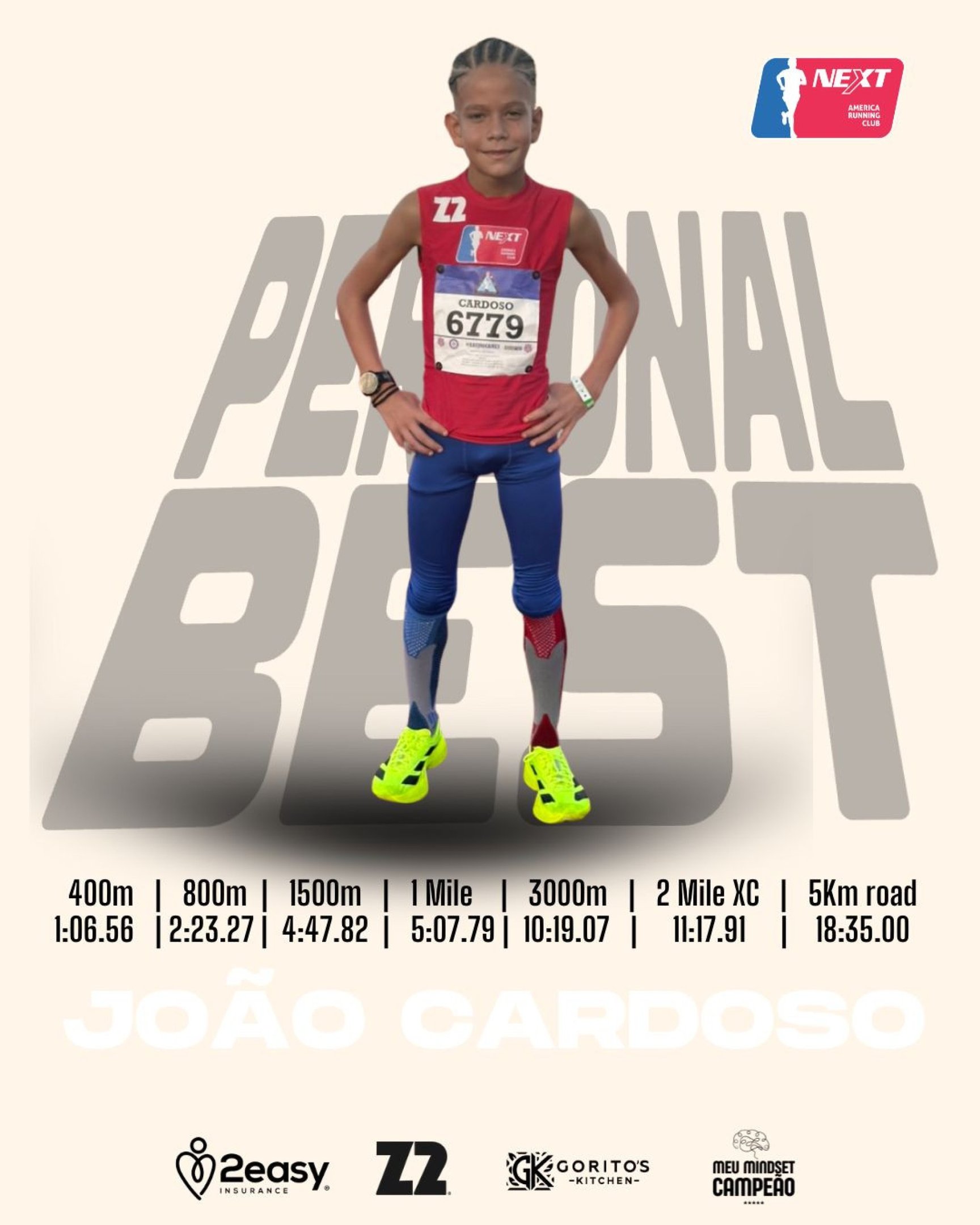 João, de 12 anos, brilha nos EUA e coloca o país no mapa do atletismo juvenil
