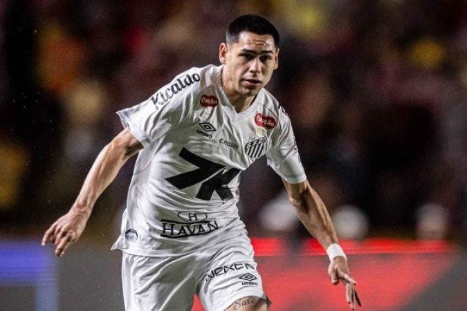 CABALLERO - Entrou com o placar já 5 a 0 contra, sendo uma das três mexidas simultâneas, as primeiras de Cléber Xavier. NOTA 3,0. Foto: Raul Baretta/ Santos FC.