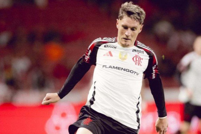 Saul fez a sua primeira partida completa desde a chegada ao Flamengo - (crédito: Foto: Adriano Fontes/Flamengo) Saul fez a sua primeira partida completa desde a chegada ao Flamengo - (crédito: Foto: Adriano Fontes/Flamengo)