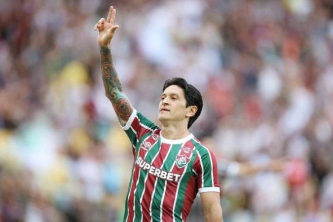 Germán Cano marcou na vitória do Fluminense sobre o Fortaleza -  (crédito: Foto: Marcelo Gonçalves/Fluminense FC)