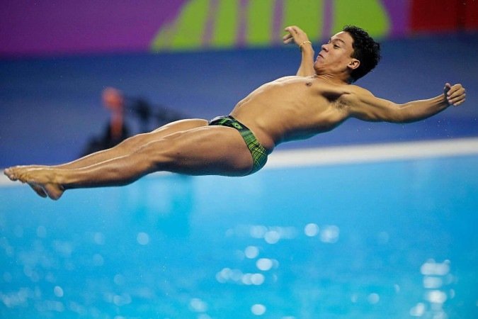 Brasiliense Rafael Max participará da final individual do trampolim de 3m na terça-feira (19/8)  -  (crédito: Alexandre Loureiro/Saltos Brasil)