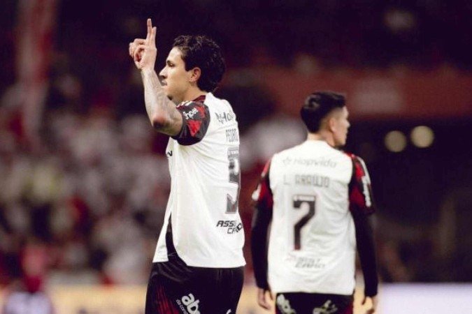 Pedro marcou duas vezes em vitória do Flamengo -  (crédito: Foto: Adriano Fontes / Flamengo)