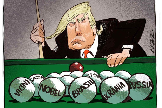 A atuação errática e sinuosa de Donald Trump indica que o presidente dos Estados Unidos não hesita em abrir novas frentes de combate para estar sempre nas manchetes -  (crédito: kleber sales)