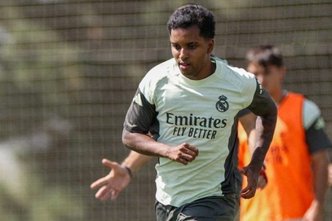 Rodrygo ainda busca reconquistar seu espaço com a camisa do Real Madrid - (crédito: Foto: Divulgação / Real Madrid) Rodrygo ainda busca reconquistar seu espaço com a camisa do Real Madrid - (crédito: Foto: Divulgação / Real Madrid)