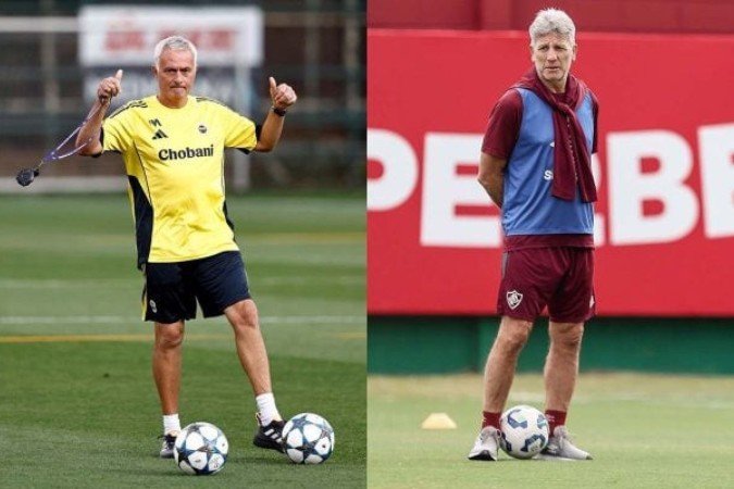 Mourinho elogiou o técnico Renato Gaúcho, do Fluminense - (crédito: Fotos: Divulgação / Fenerbahce e Lucas Merçon / Fluminense) Mourinho elogiou o técnico Renato Gaúcho, do Fluminense - (crédito: Fotos: Divulgação / Fenerbahce e Lucas Merçon / Fluminense)