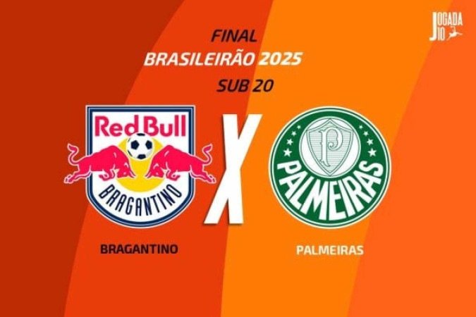 RB Bragantino e Palmeiras fazem a final do Campeonato Brasileiro Sub-20 - (crédito: Foto: Arte/Jogada10) RB Bragantino e Palmeiras fazem a final do Campeonato Brasileiro Sub-20 - (crédito: Foto: Arte/Jogada10)