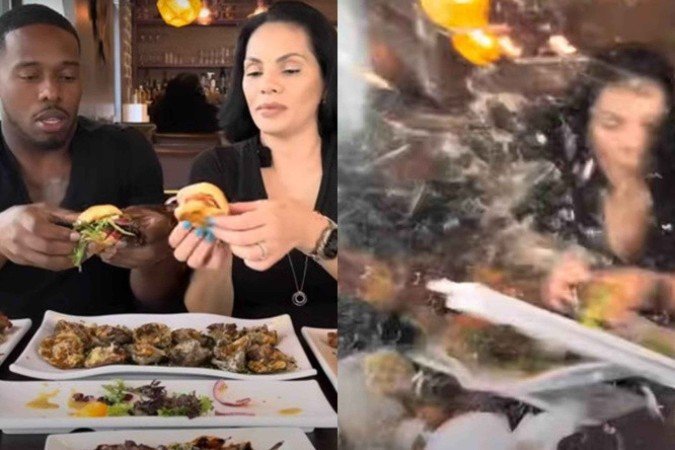 SUV invade restaurante; influenciadores se ferem levemente -  (crédito: Reprodução / YouTube )