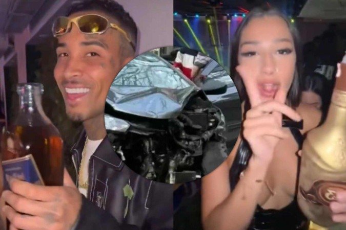 Bia Miranda e Gato Preto voltavam de noitada e bebedeira antes de acidente -  (crédito: Reprodução/Instagram)