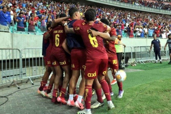Bahia marcou o gol da classificação nos acréscimos do segundo tempo - (crédito: Foto: Letícia Martins/EC Bahia) Bahia marcou o gol da classificação nos acréscimos do segundo tempo - (crédito: Foto: Letícia Martins/EC Bahia)