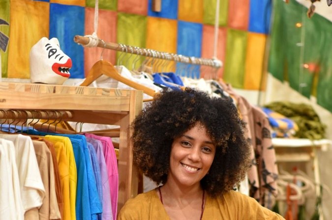 Maria Alice criou sua marca aos 18 anos, e a estampa Gaivota 
Ã© a mais famosa da marca