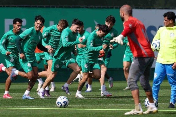 Palmeiras encerra preparação para jogo na Libertadores - (crédito: Foto: Cesar Greco/Palmeiras) Palmeiras encerra preparação para jogo na Libertadores - (crédito: Foto: Cesar Greco/Palmeiras)