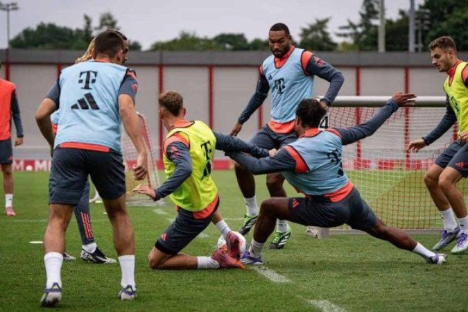 Jogadores do Bayern de Munique durante treinamento da equipe - (crédito: Foto: Divulgação) Jogadores do Bayern de Munique durante treinamento da equipe - (crédito: Foto: Divulgação)