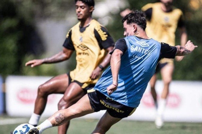 Willian Arão ainda não reúne condições de jogar pelo Santos  -  (crédito: Foto: Raul Baretta/ Santos FC.)