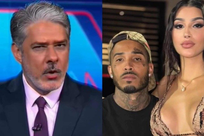 William Bonner se incomoda ao noticiar Gato Preto e Bia Miranda no JN