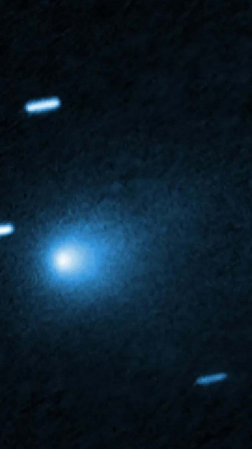 Imagem do cometa 3I/ATLAS feita pelo Hubble em 21 de julho de 2025, quando o visitante interestelar estava a 445 milhões de quilômetros da Terra -  (crédito: NASA, ESA, David Jewitt (UCLA))