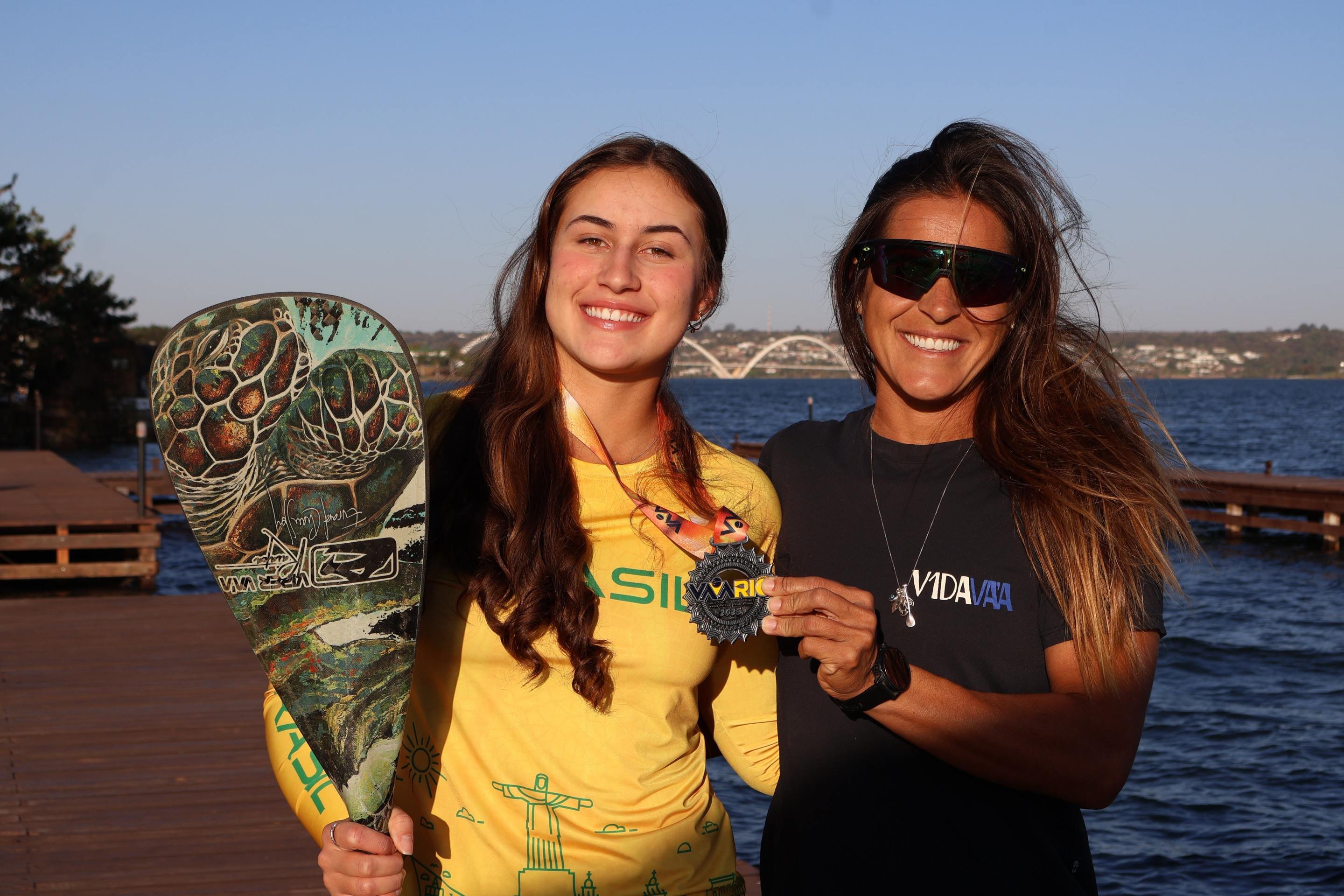  21/08/2025 Bruna Gaston CB/DA Press. Mariana Daufenbach de Moura e treinadora Vanessa Veloso Soares. vice-campeÃ£  por equipe no Campeonato Mundial de Vaa 2025       