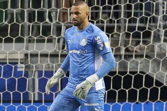 Weverton foi eleito o melhor jogador da partida - (crédito: Foto: Cesar Greco/Palmeiras) Weverton foi eleito o melhor jogador da partida - (crédito: Foto: Cesar Greco/Palmeiras)