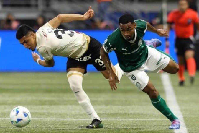 Allan foi testado como segundo volante contra o Universitario - (crédito: Foto: Cesar Greco/Palmeiras) Allan foi testado como segundo volante contra o Universitario - (crédito: Foto: Cesar Greco/Palmeiras)