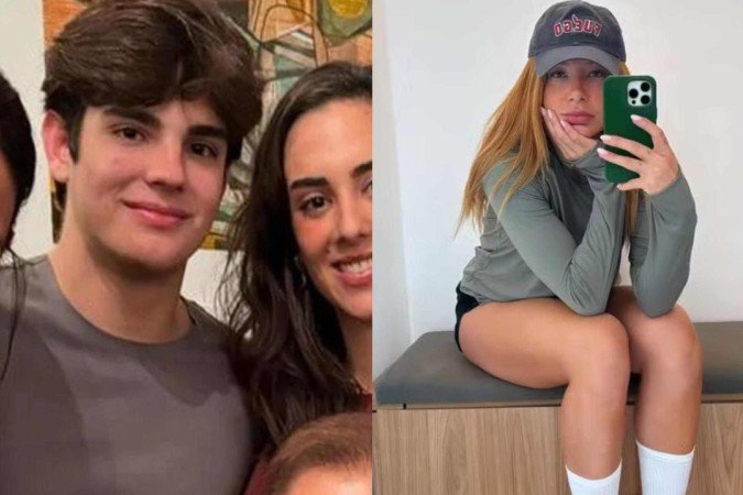 Caçula de Faustão surge coladinho com ex-bailarina do apresentador -  (crédito: Reprodução/Instagram)