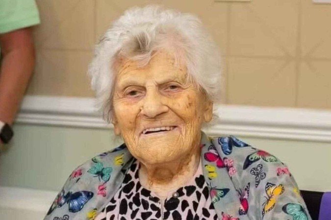 Ethel Caterham comemorou 116 anos - (crédito: Reprodução) Ethel Caterham comemorou 116 anos - (crédito: Reprodução)