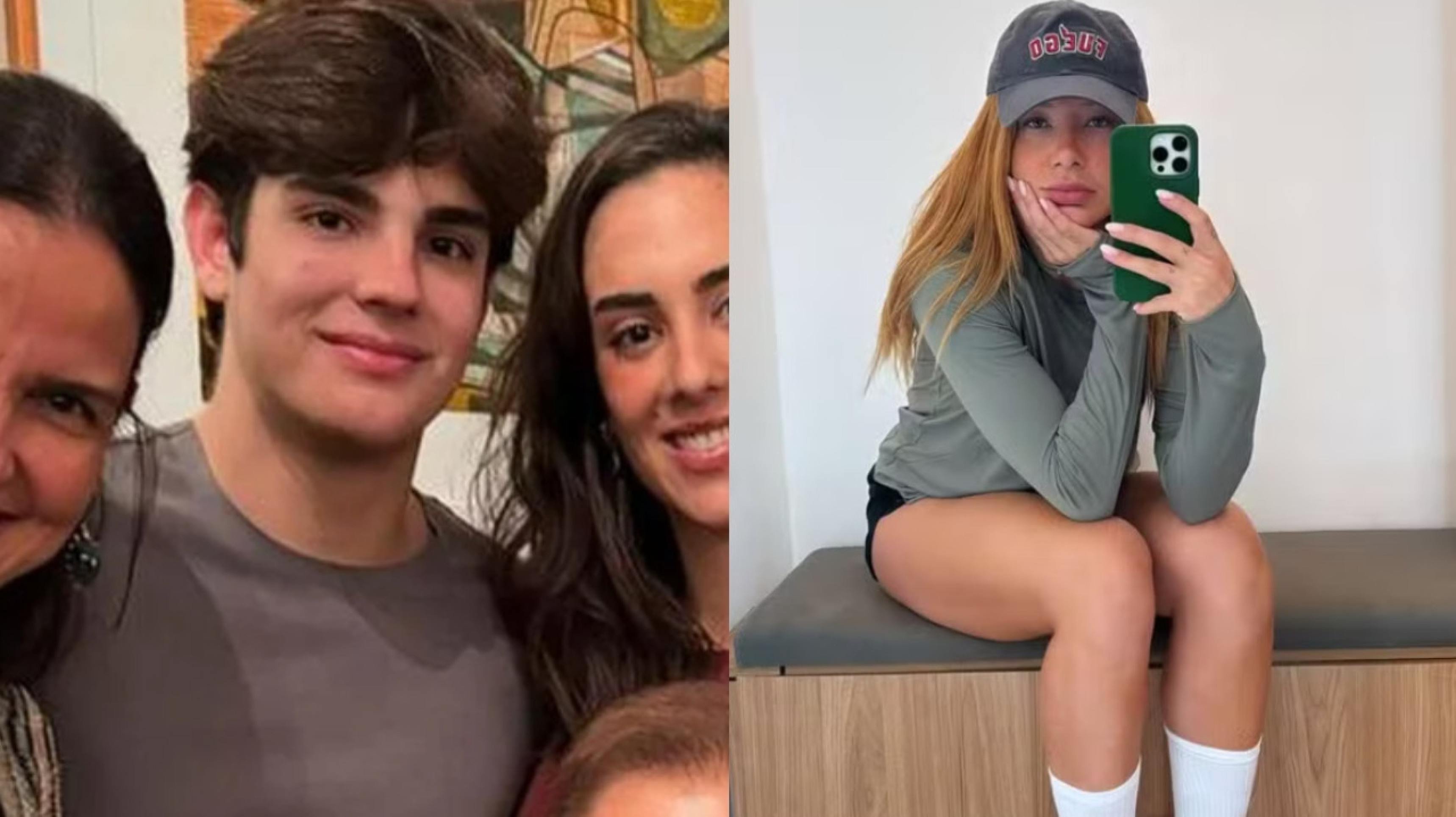 Caçula de Faustão surge coladinho com ex-bailarina do apresentador