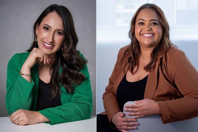 Alexsandra Leite, conselheira do CRA-DF   /   Samara Xavier, da empresa Voke -  (crédito: Cesar Tadeu/Arquivo Pessoal / Divulgação)