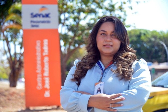  Estagiaria Leiany da Silva Gomes: Eu aplico no trabalho tudo que eu aprendo na faculdade -  (crédito: Ed Alves CB/DA Press)