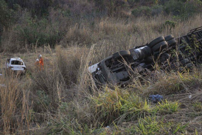 Acidente na DF-290: tragédia deixou quatro mortos -  (crédito: Fotos: Marcelo Ferreira/CB/D.A. Press)