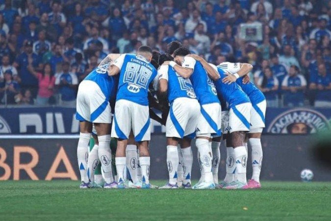 Jogadores do Cruzeiro reunidos antes do jogo contra o Internacional - (crédito: Foto: Gustavo Martins/Cruzeiro) Jogadores do Cruzeiro reunidos antes do jogo contra o Internacional - (crédito: Foto: Gustavo Martins/Cruzeiro)