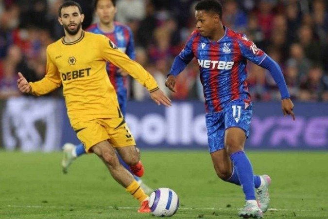 Matheus França em ação pelo Crystal Palace - (crédito: Foto: Richard Pelham/Getty Images) Matheus França em ação pelo Crystal Palace - (crédito: Foto: Richard Pelham/Getty Images)