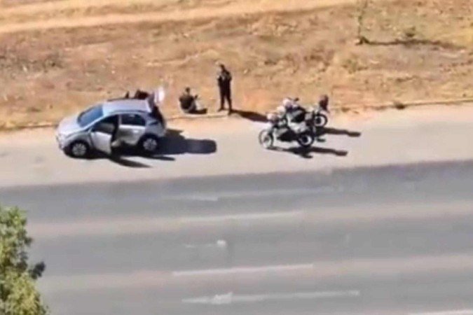 O homem foi preso no DF após balear a ex e o atual dela em Valparaíso - (crédito: Material cedido ao Correio) O homem foi preso no DF após balear a ex e o atual dela em Valparaíso - (crédito: Material cedido ao Correio)