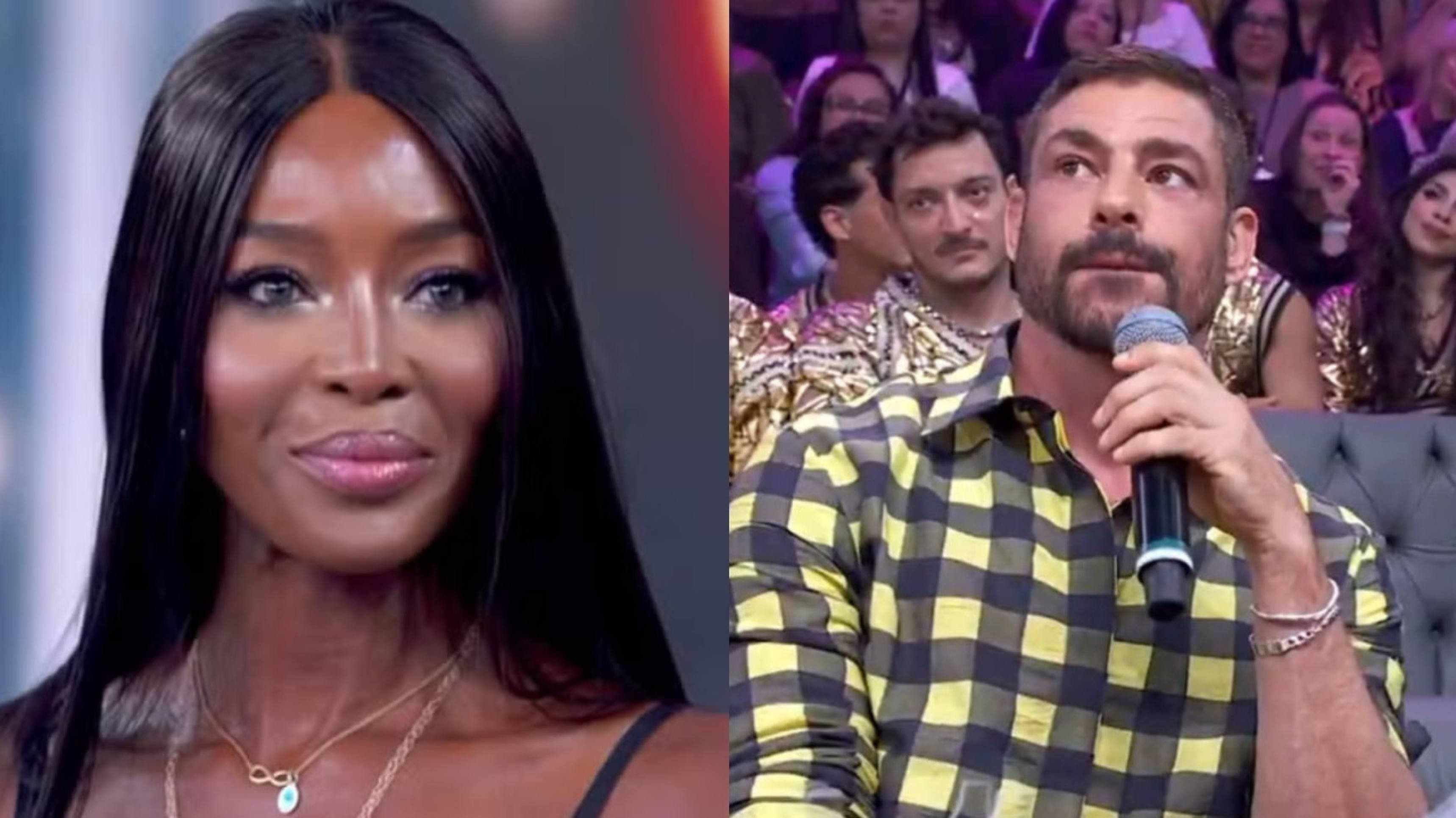 Naomi Campbell faz relato chocante sobre Cauã Reymond no 'Domingão'