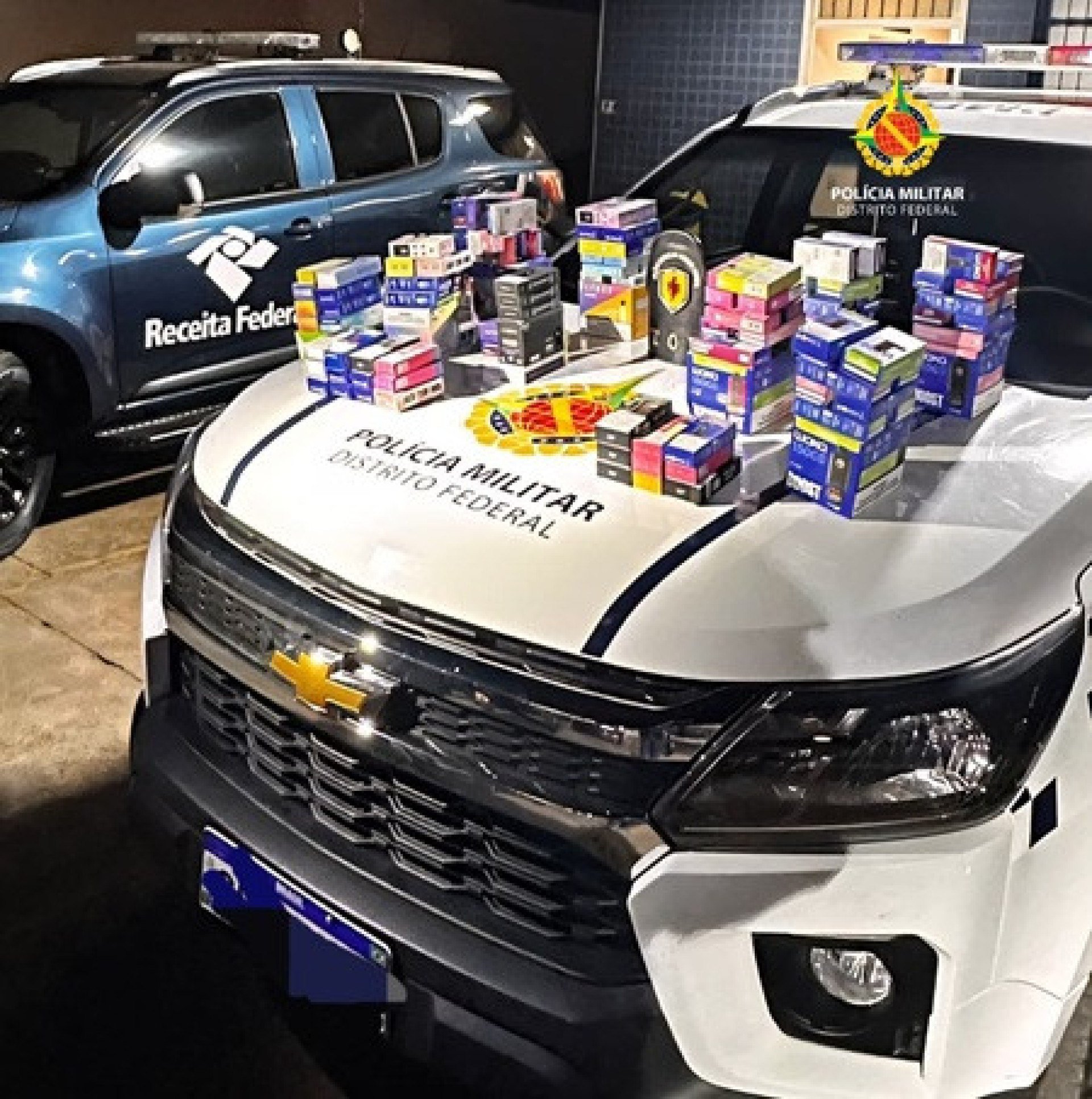 PMDF e Receita Federal apreendem carga irregular de cigarros eletrônicos