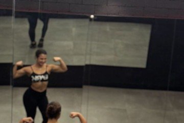 Paula cria conteúdos fitness na internet