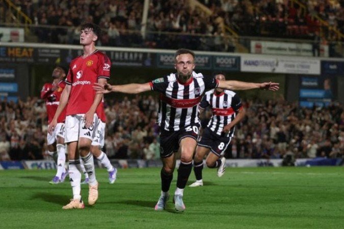 Grimsby foi heroico ao eliminar o Manchester United - (crédito: George Wood/Getty Images) Grimsby foi heroico ao eliminar o Manchester United - (crédito: George Wood/Getty Images)