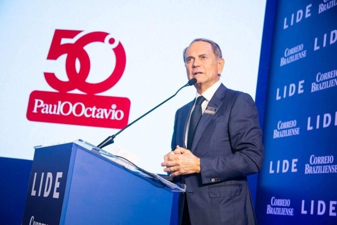 A abertura ficou a cargo do empresário Paulo Octávio, que destacou a urgência de se pensar um novo modelo de relações laborais -  (crédito: Lide/Divulgação)