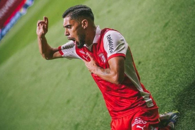 Gabri Martínez marcou dois gols na vitória do Braga por 5 a 1 sobre o Lincoln Red - (crédito: Foto: Divulgação) Gabri Martínez marcou dois gols na vitória do Braga por 5 a 1 sobre o Lincoln Red - (crédito: Foto: Divulgação)