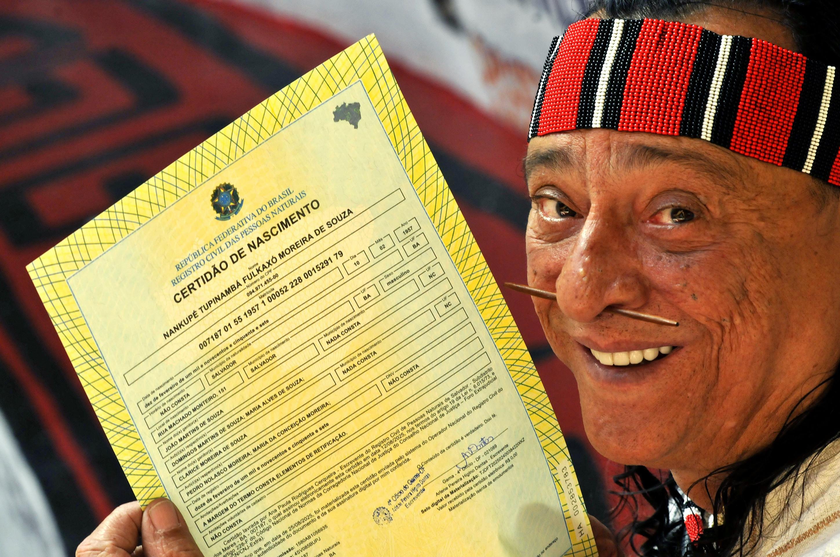 Doutorando da UnB, Nankupé Tupinambá Fulkaxó demorou 10 anos para retificar seu nome