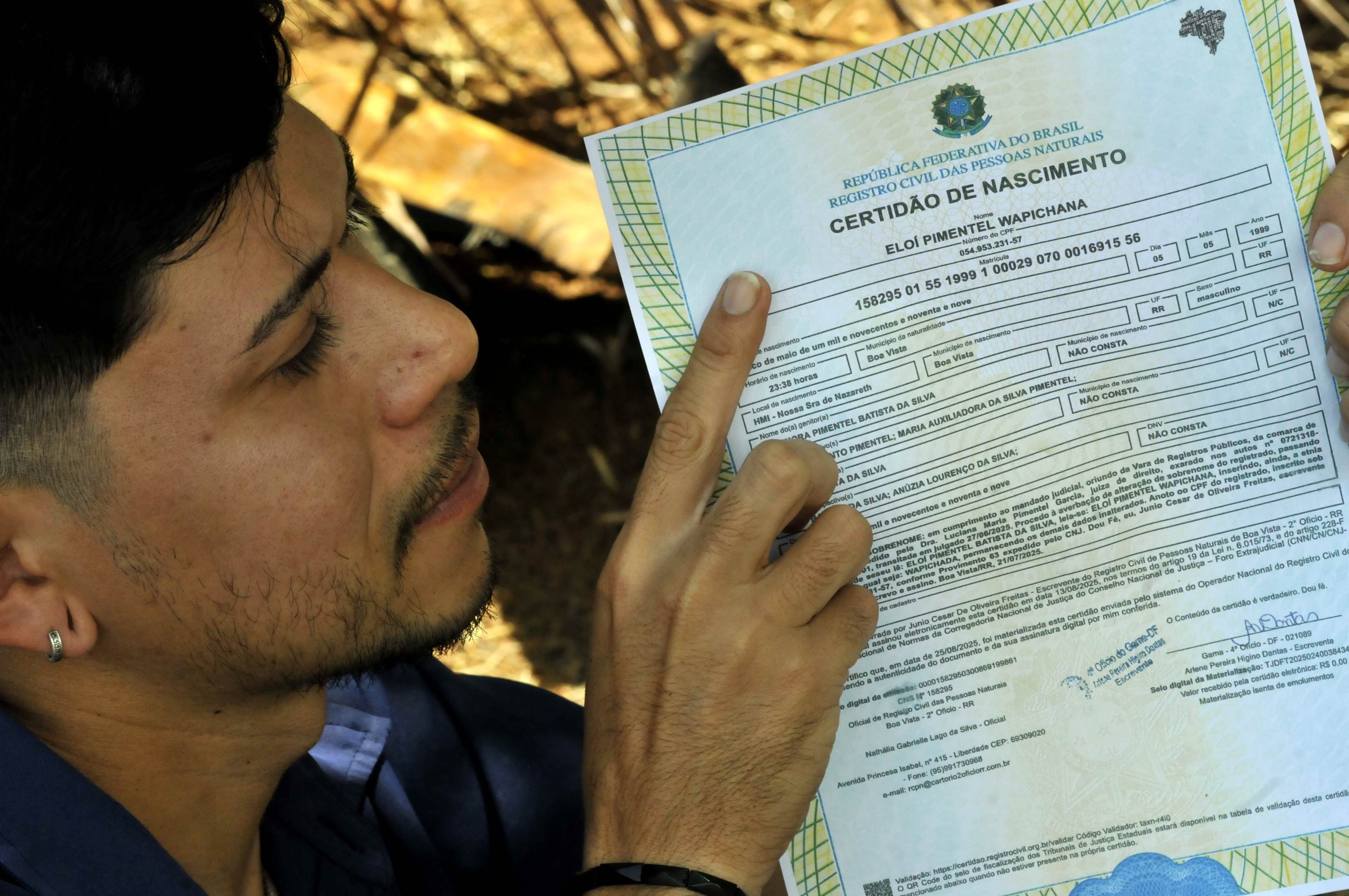 Eloi Pimentel Wapichana teve o nome retificado