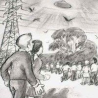 Representação do caso: OVNI assustou australianos  -  (crédito: Reprogução/X/@peterjordan100)