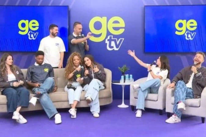 Equipe da GE TV faz primeira aparição ao vivo antes de lançamento de novo projeto da Globo -  (crédito: Foto: Bob Paulino / Globo)